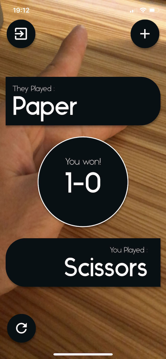 Augmented Reality Rock, Paper, Scissors